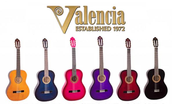 Valencia Nylon String Guitar Half Size (1/2) Black New - VALENCIA